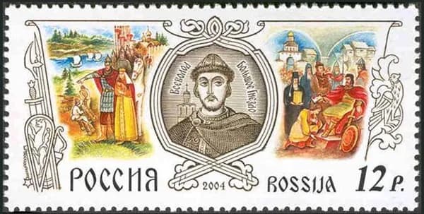 Россия-2004. История Российского государства. 850 лет со дня рождения Всеволода Большое Гнездо. 1 марка. Негашеный