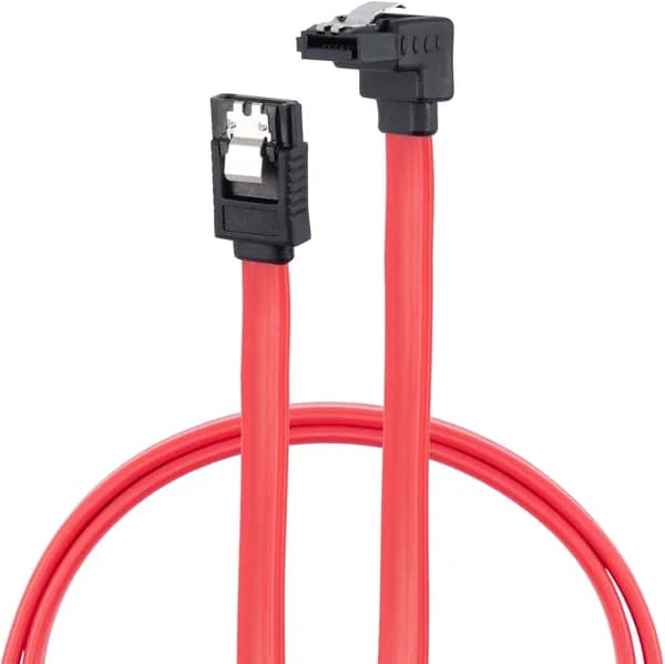 Кабель SATA Buro SATA - SATA 0.5м, красный bu-sata-sata-ang-lock