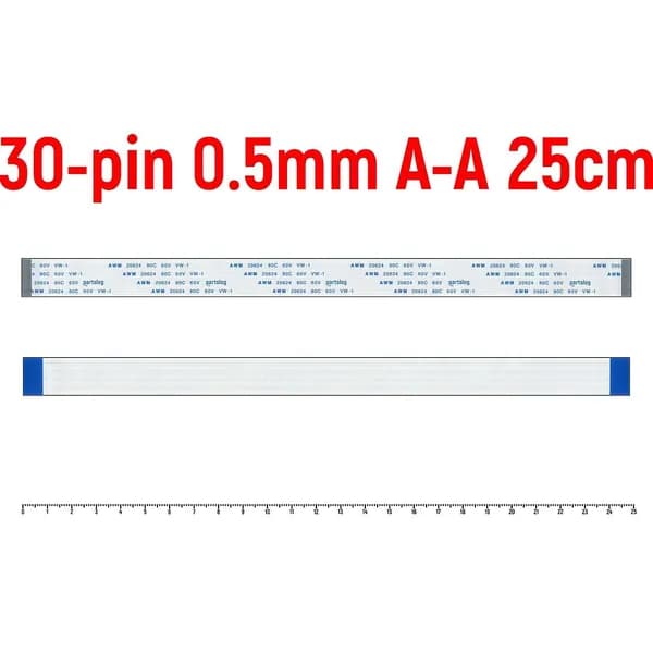 FFC Шлейф 30-pin Шаг 0.5mm Длина 25cm Прямой A-A