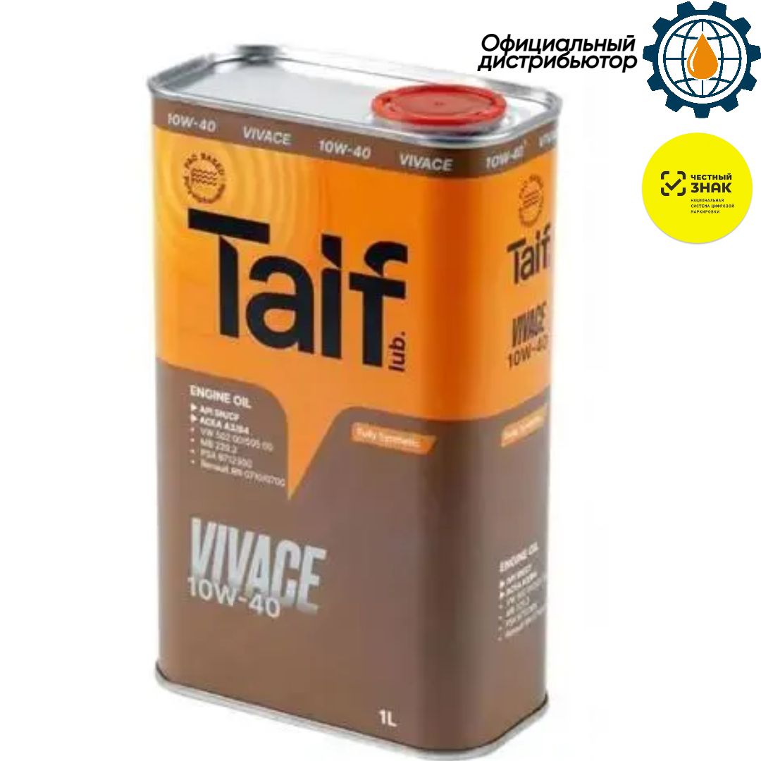TAIF 10W-40 Масло моторное, Синтетическое, 1 л