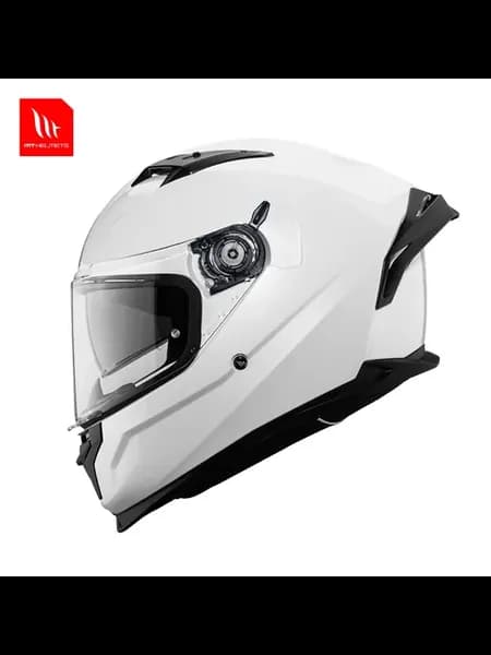 Белый мотошлем MT Braker SV, размер L, Pearl White