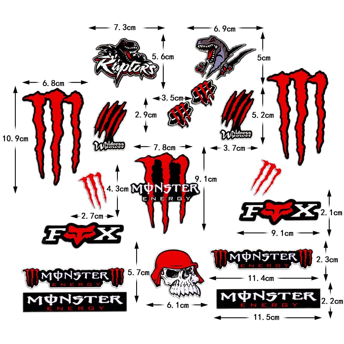 Светоотражающие наклейки для мотоциклов, наклейки monster energy, водонепроницаемое украшение шлема, аксессуары для модификации боковой панели
