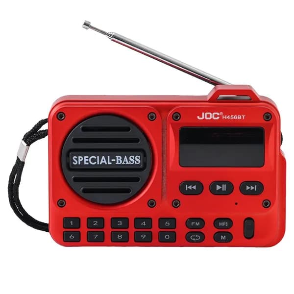 Портативная колонка JOC H456BT, регулируемое FM-радио, поддержка TF-карт, со светодиодным экраном
