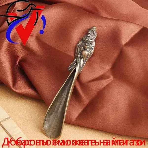Ложка для чая "Боддхидхарма" Фен-Шуй, бронза (10,5*2,1 см.)