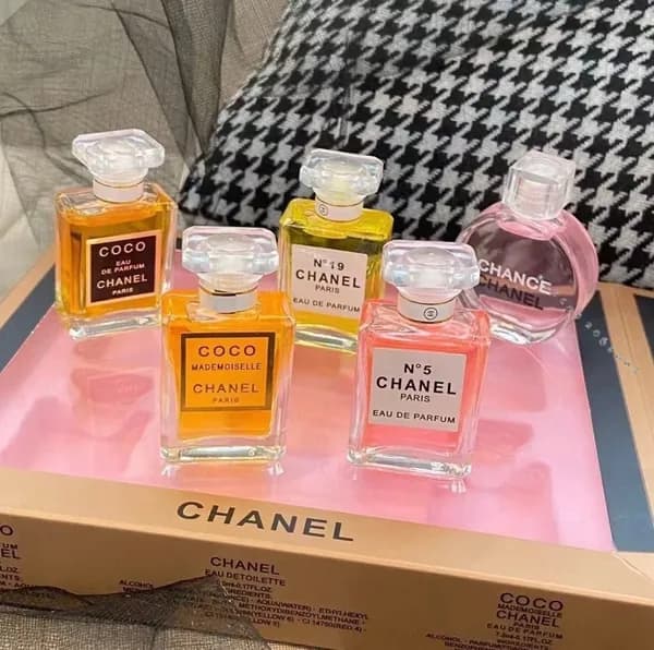 Мини-парфюмерный набор Chanel, 5 в 1, женская парфюмерия, Подарочный набор