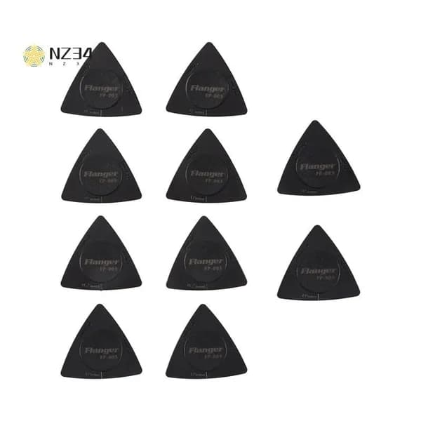 L1(O U R V) 10шт Треугольные гитарные медиаторы 1,0 0,75 0,5 мм Толщина ПК + АБС Материал Нескользящие Черный цвет