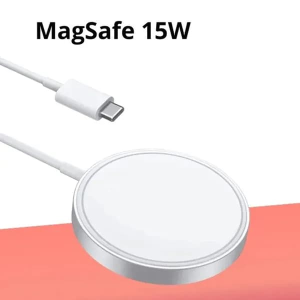 Беспроводная зарядка для iPhone. Android, MagSafe 15W, белый