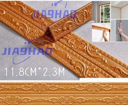 Самоклеящийся гибкий потолочный плинтус из ПВХ для углов / бронзовый цвет /не требует резки, прост в установке