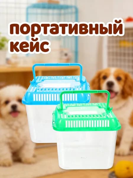 Прозрачный пластиковый питомник для рептилий и черепах, с вентиляцией, для содержания мелких домашних животных