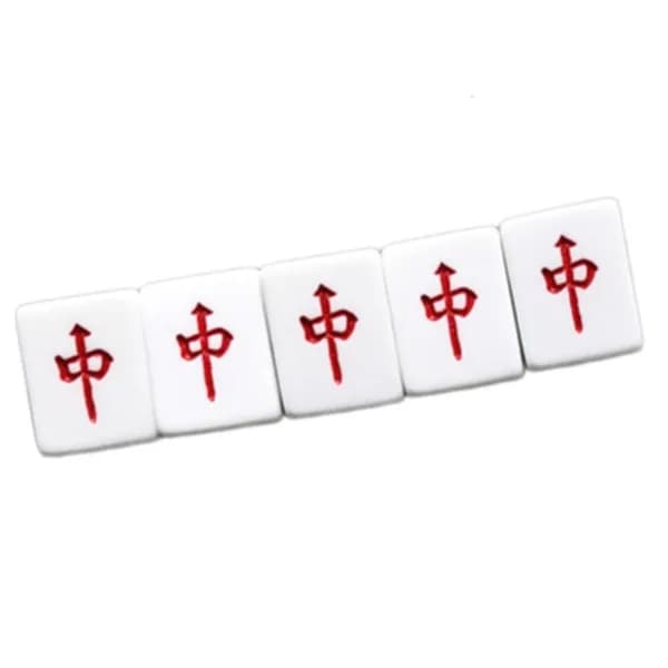 Красочные мини-магниты для холодильника с маджонгом, - 5 красных