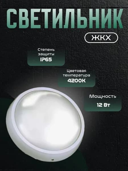 Светильник круглый светодиодный ЖКХ FOTON FL-LED SOLO-Ring С 12W