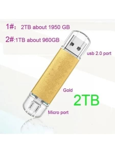 Портативные внешние SSD-накопители (USB 3.2, 2ТБ, компактные для хранения данных)