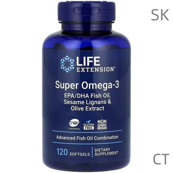 Super Omega-3 EPA/DHA Fish Oil, Sesame Lignans & Olive Extract (Enteric Coated) 120 капсул