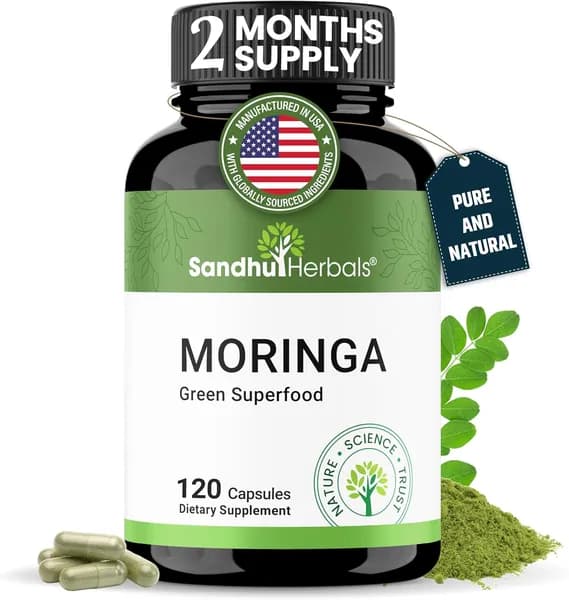 Капсулы Moringa с добавкой из маригольда, 120 капсул