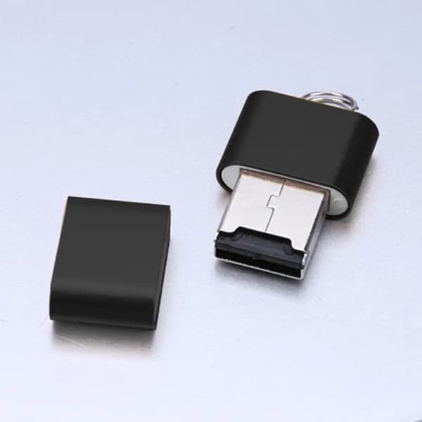 Мини-ридера MicroSD в алюминиевом корпусе для ноутбука, чёрный