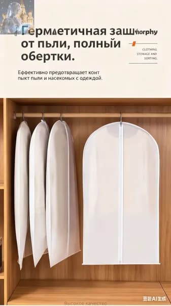 Чехол для одежды, 120 см х 60, 1 шт