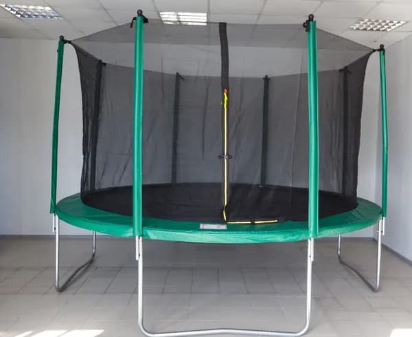 Детский каркасный батут для дома с защитной сеткой внутренней Trampoline 10 ft 305 см (Зеленый)
