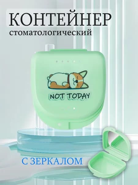 Футляр стоматологический, контейнер для ортодонтических зубных пластинок, капп, элайнеров, протезов и мостов Смартбокс