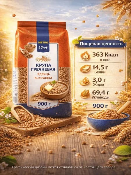 Крупа гречневая Metro Chef 900 г
