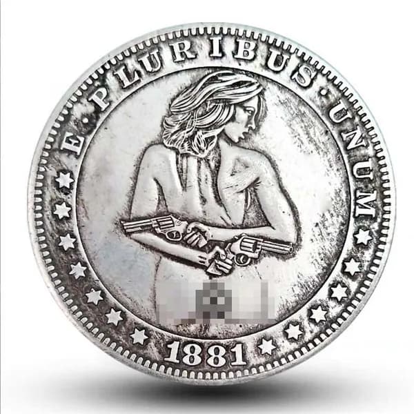 Старинная монета сексуальная красавица серебряная монета из меди с серебряным покрытием