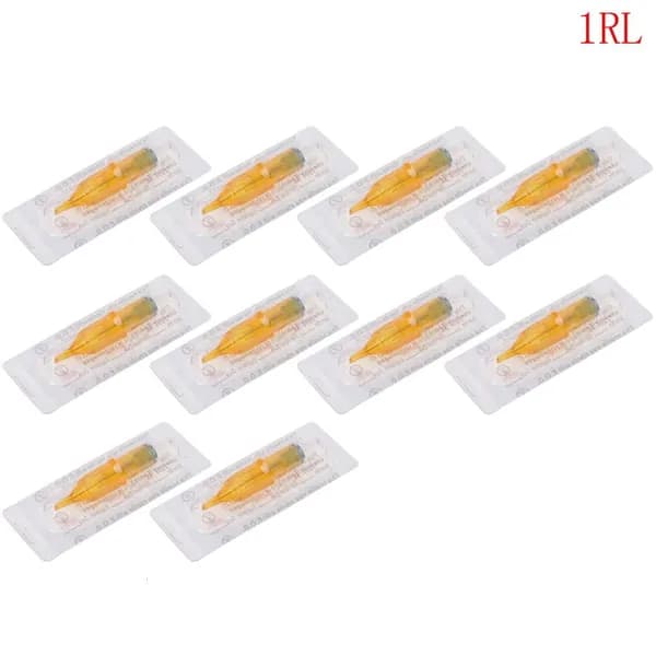 10 шт. стерильных одноразовых картриджей для татуировки RL/RM/M1/RS, 1RL
