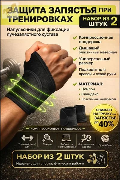 Качественный фиксатор на запястье, 2 шт
