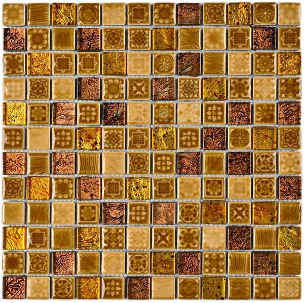 Плитка мозаика керамическая Morocco Gold, 1 штука