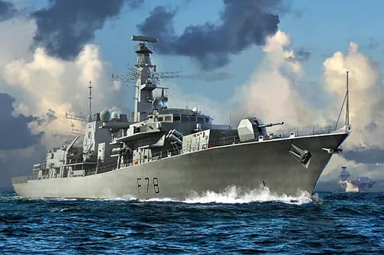 Trumpeter 06719 1/700 scale HMS TYPE 23 Фрегат - Кент(F78) Сборка модельного комплекта Танки