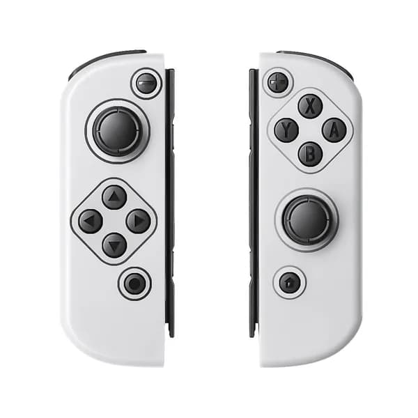 Беспроводной геймпад Joy-Con для Nintendo Switch, белый, с функцией пробуждения и зарядкой через USB-C