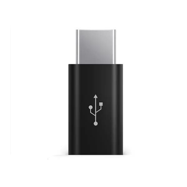 Переходник USB-C мама micro-USB папа , - Классический черный