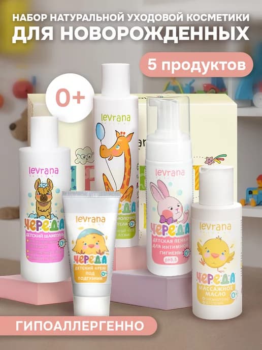 Детский набор уходовой косметики для новорожденных 0+