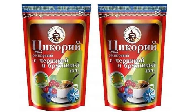 Русский цикорий Черника Брусника порошок ZIP, 100 г , 2 шт