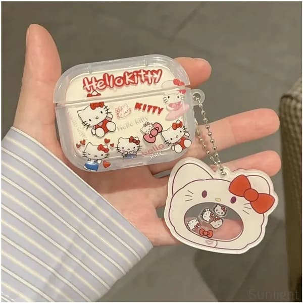 Чехол на наушники Apple AirPods 3,Чехол для наушников прозрачный, Хеллоу Китти Hello Kitty