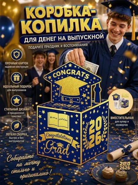 Подарочная коробка-сюрприз на выпускной