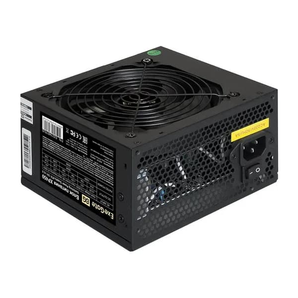 Блок питания для ПК ExeGate, 450 Вт, 20+4 pin, 4 pin, 6+2 pin, Molex 2, SATA 3, (EX219461RUS-PC)
