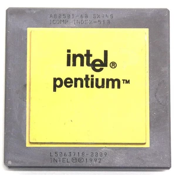 Ретро-процессор Intel Pentium A80501-60 SX948
