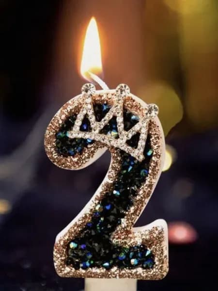 Свечи для торта, 7 см х 4 см, 1 шт