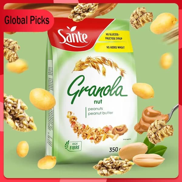Sante / Гранола с Арахисом и Арахисовой пастой, 350 гр / Польша