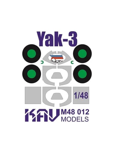 Окрасочная маска на остекление Як-3 (Звезда) KAV M48 012