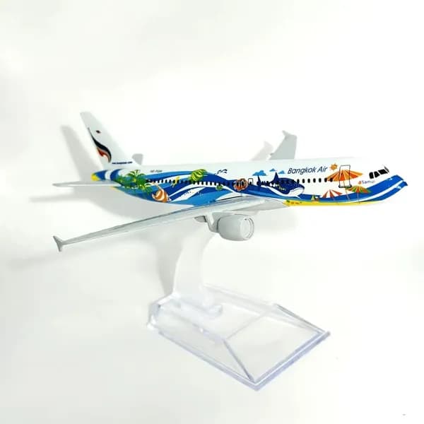 16 см , Металлическая модель самолета Airbus A320 Bangkok Airways