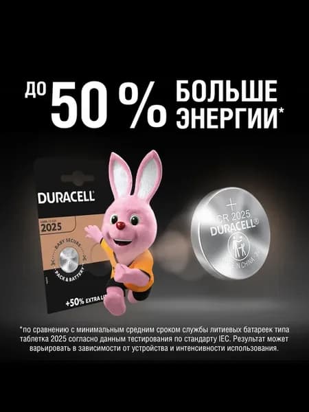 Элементы питания литиевые CR2025 3В 2 шт