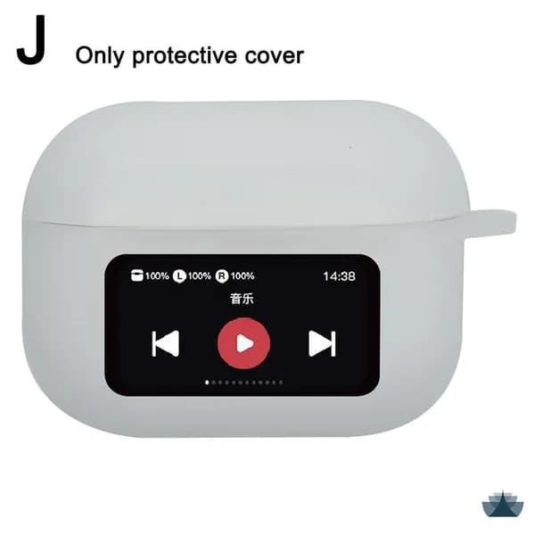 Беспроводной чехол для наушников Bluetooth, силиконовый защитный чехол для AirPods A9pro с экраном