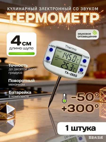 Кулинарный термометр, щуп 4 см
