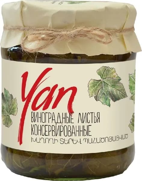 Листья YAN Виноградные /стекло/ 440г