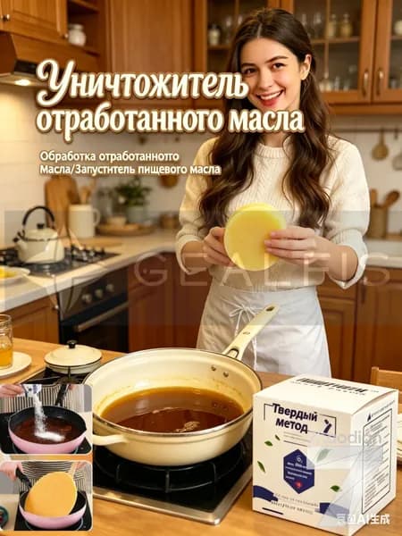 Средство для удаления жира с посуды отвердитель масла 5шт Защита рук и посуды Экологичная чистка