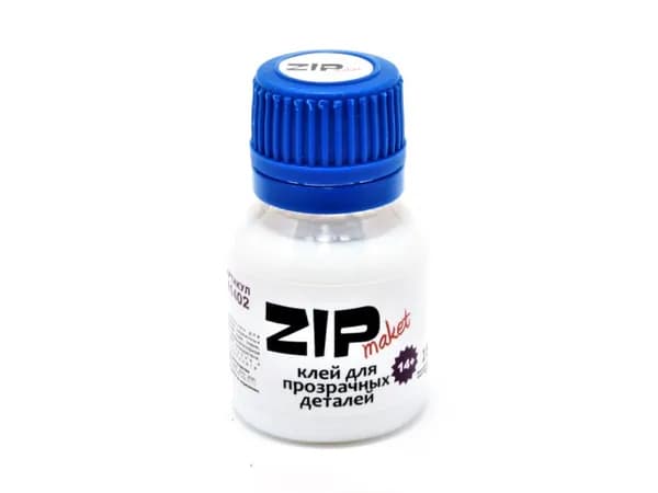 Клей для прозрачных деталей, 15 мл. ZIPmaket 41402