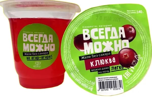 Желе Всегда Можно Клюква 140г