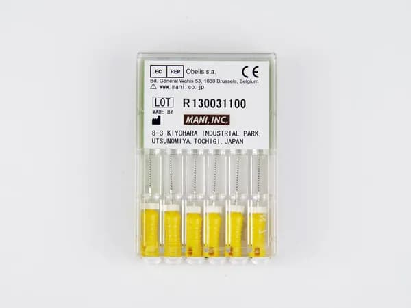 K Files - дрильборы ручные, длина 21 мм, ISO-20 (6 шт). (комп)