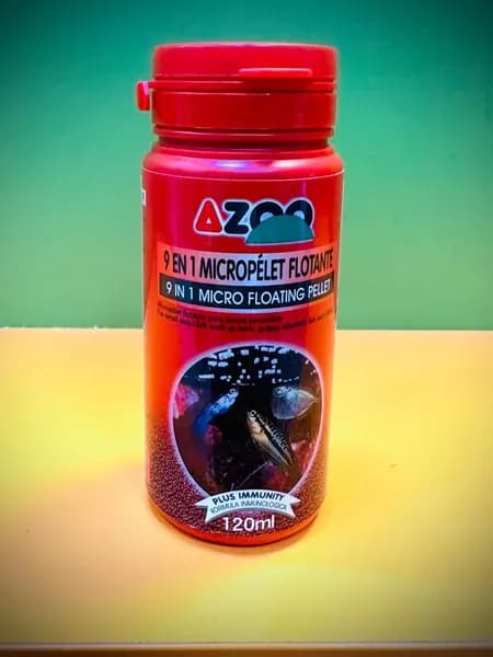 Корм AZOO 9 in 1 Micro Floating Pellet (Плавающие микрогранулы) 120мл.