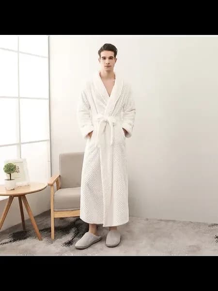 Мужской теплый фланелевый халат